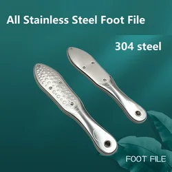 All Stainless Steel Foot File Professional Heel Callus Rasp Double Sided Callus Remover Pedicure File Foot Care Tool