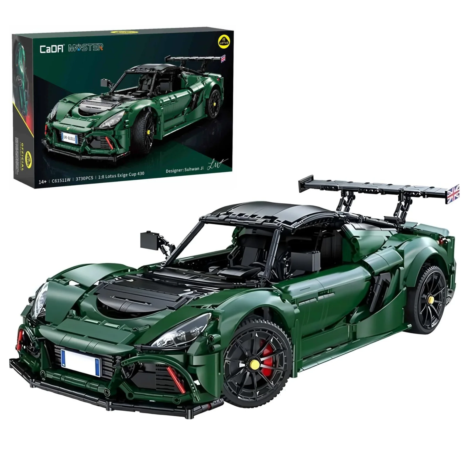 CaDA Static C61511 Lotus Cars Exige Cup 1:8 Supercar Sportive Technique de Course MOC Briques de Construction Jouet avec Boîte Originale