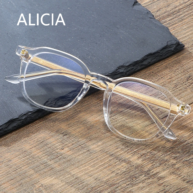 

ALICIA New Fashion Retro Eyeglasses Polygon Transparent TR90 Spectacle Optical Prescription Frames Man Woman Small Size Eyewear