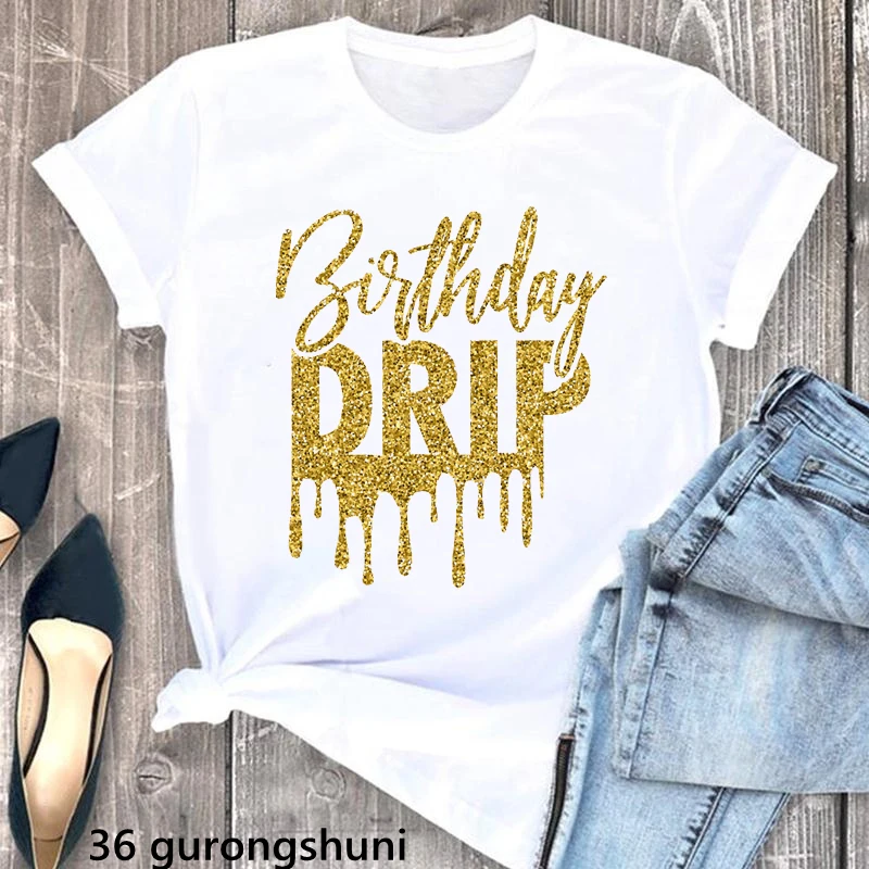 

Birthday Gifts Graphic Print Tshirt Women Beautiful Black Girl Magic T Shirt Femme Red Lips Afro Diva Crown Queen T-Shirt Female