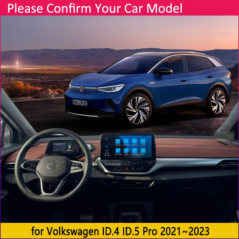 لوحة سيارة غطاء لوحة حصيرة السجاد وسادة ل Volkswagen VW ID.4 ID.5 برو 2021 2022 2023 ظلة مكافحة القذرة المضادة للانزلاق اكسسوارات #2