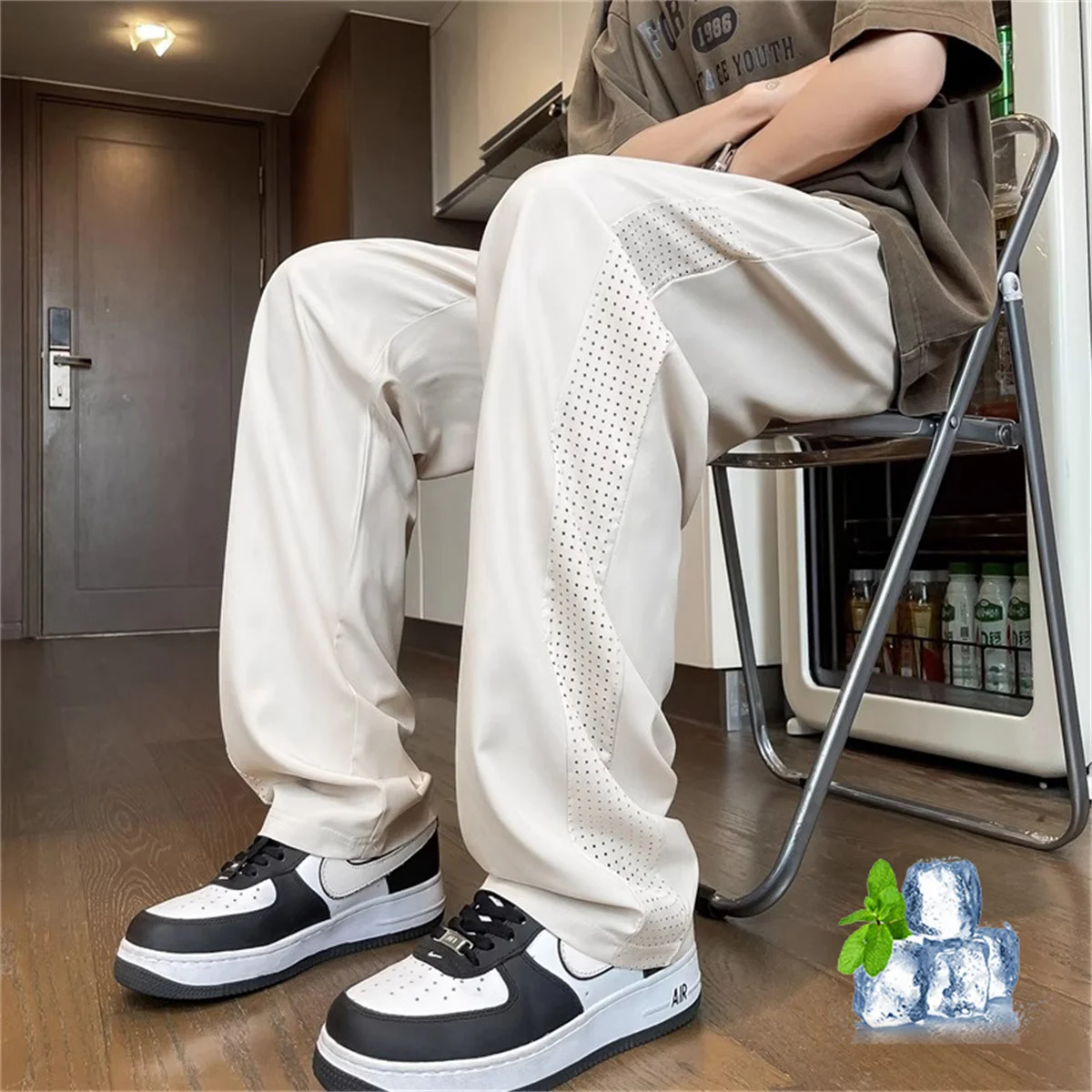 

2026 Men Quick Dry Casual Pants Male Summer Ice Silk Thin Breathable Straight Leg Sports Trousers Lightweight Comfortable Pants