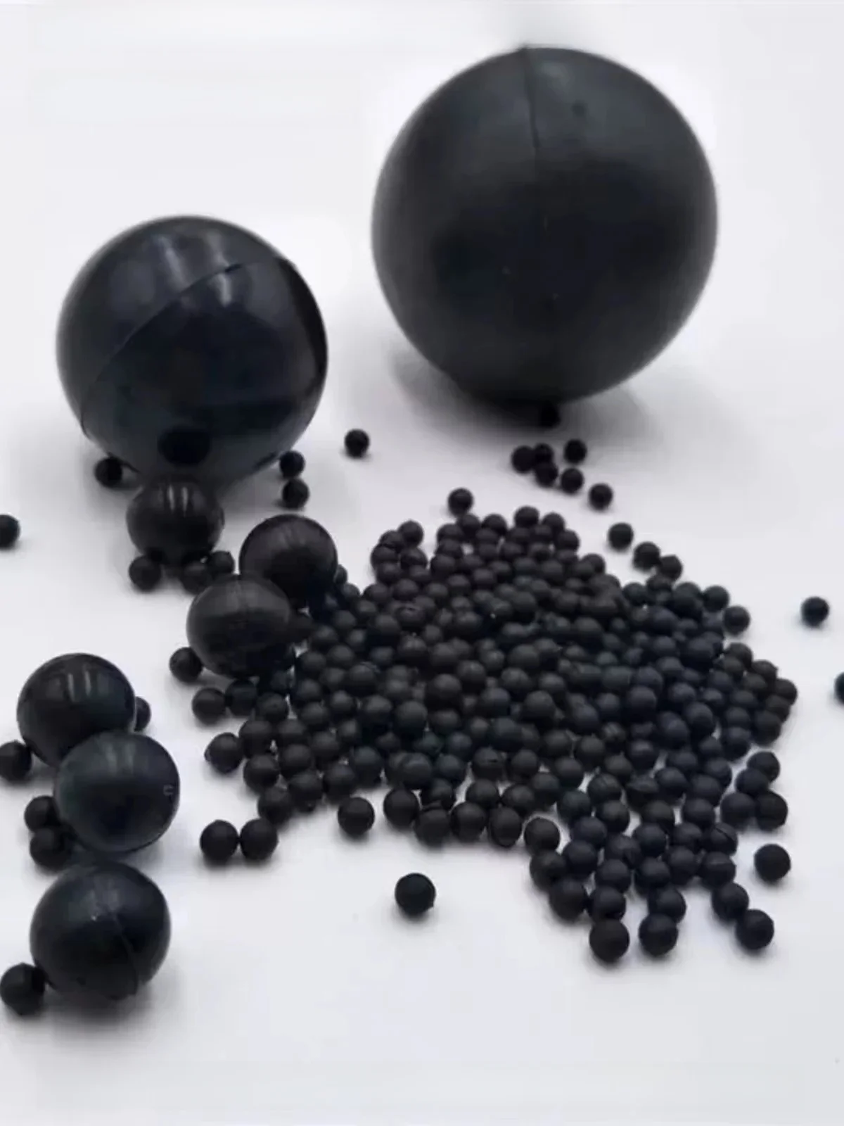 Boule ronde en caoutchouc résistant à l'usure industriel, diamètre de la boule élastique, solide, noir, 1mm, 2/2mm, 3/3mm, 4/4mm, 5/5mm, 6/6mm, 5/7mm, 80mm
