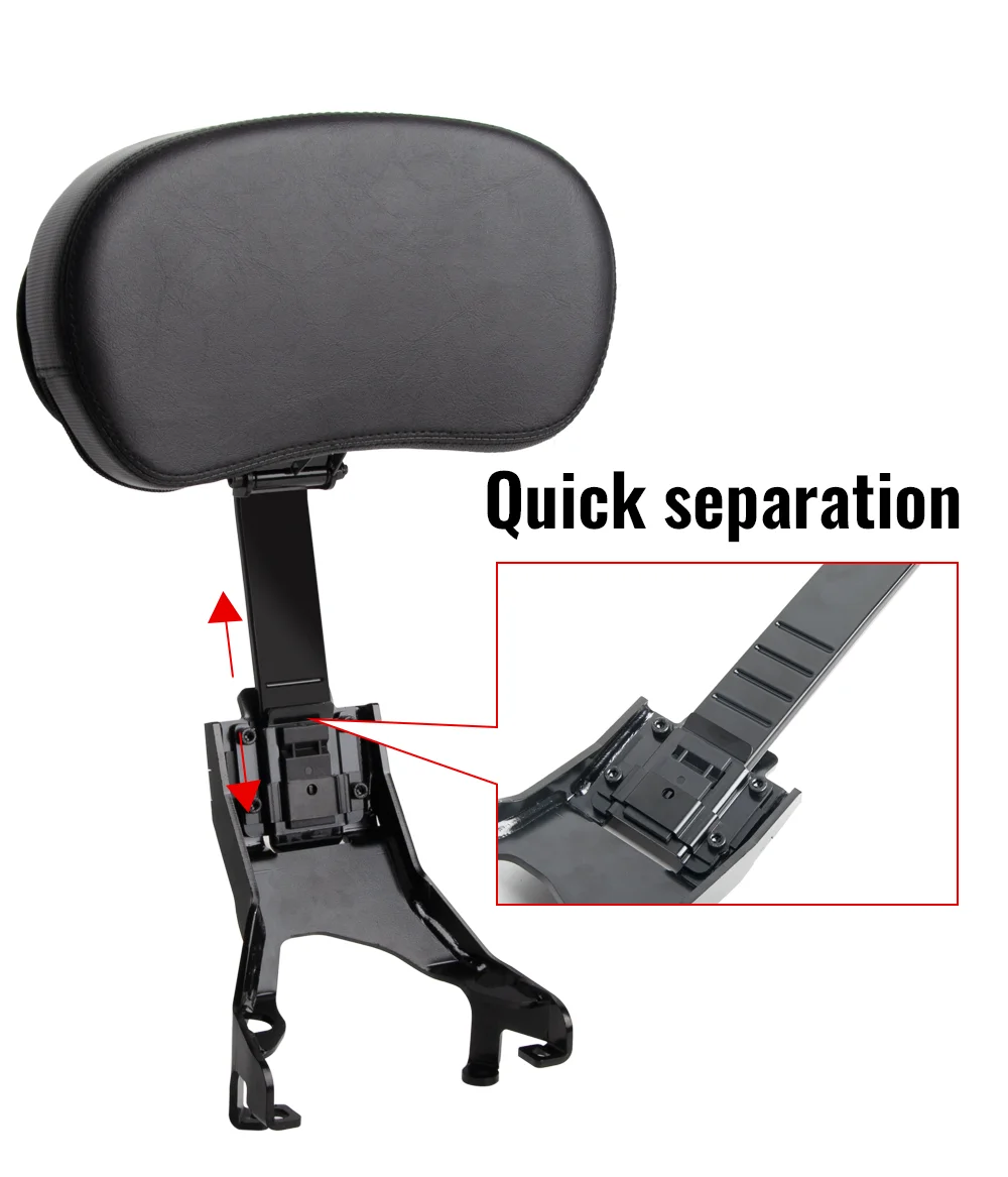 Panical Verstellbare Abnehmbare Fahrer- und Beifahrer-Rückenlehne Sissy Bar für Indian Challenger Pursuit Elite Dark Horse Limited 2020-2026 – Detail 5