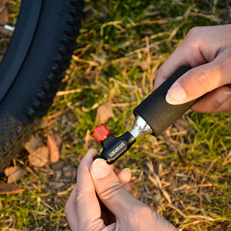 ZOYOSPORTS CO2 Inflator for Presta Schrader Valves Bike Tire Pump with Insulated Sleeve Lightweight Portable No CO2 Cartridge - Image 6