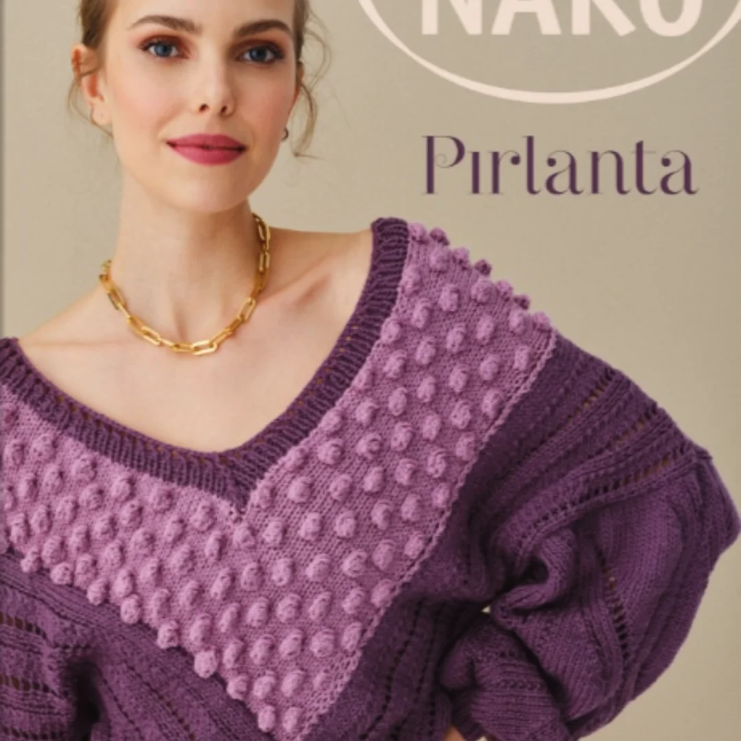 Nako Pirlanta Soft Yarn for Hand Knitting Crochet Thread DIY Baby Knitwear Scarf Blanket Shawl Vest Sweater Cardigan Beanies Hat