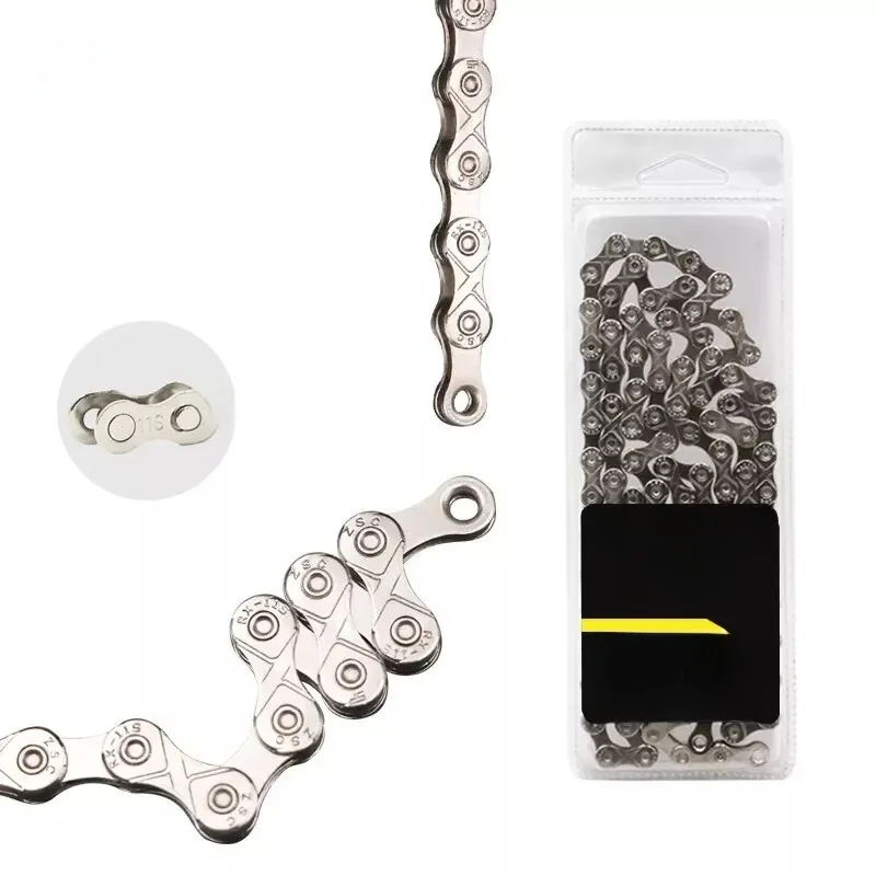 AliExpress riderace RIDERACE Bicycle Chain 116L 8 9 10 11 12 Speed Silver Ultralight Mountain Road Bike Chain For 24/27/30 Variable Speed Chain