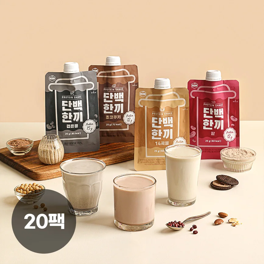 Dacinc Shop-batidos altos de proteínas, 4 tipos, 20 paquetes/dieta Protin, ejercicio de gestión de la dieta