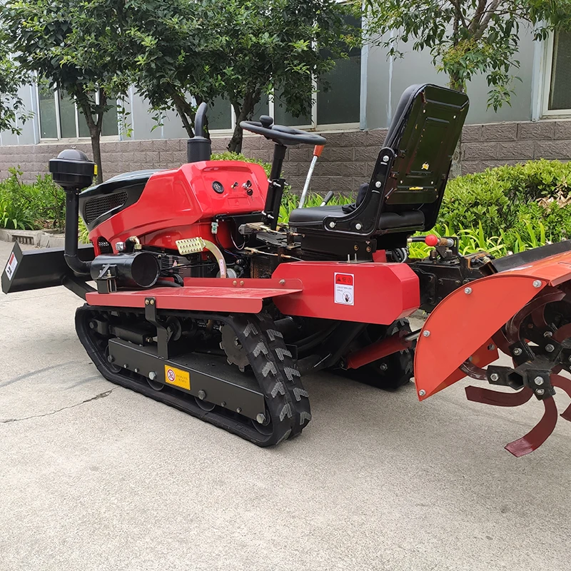 Customized Agricultural Mini Rotary Cultivator 25HP 35HP Crawler Tractor Garden Cultivator