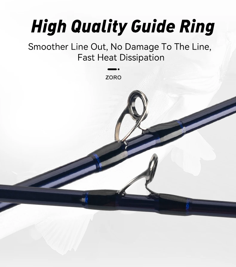 LEYDUN ZORO Superleichte Angelruten 145 cm 58 g Tianium-Spitze Tintenfisch-Angelrute Tintenfisch-Bootsangeln – Detail 4