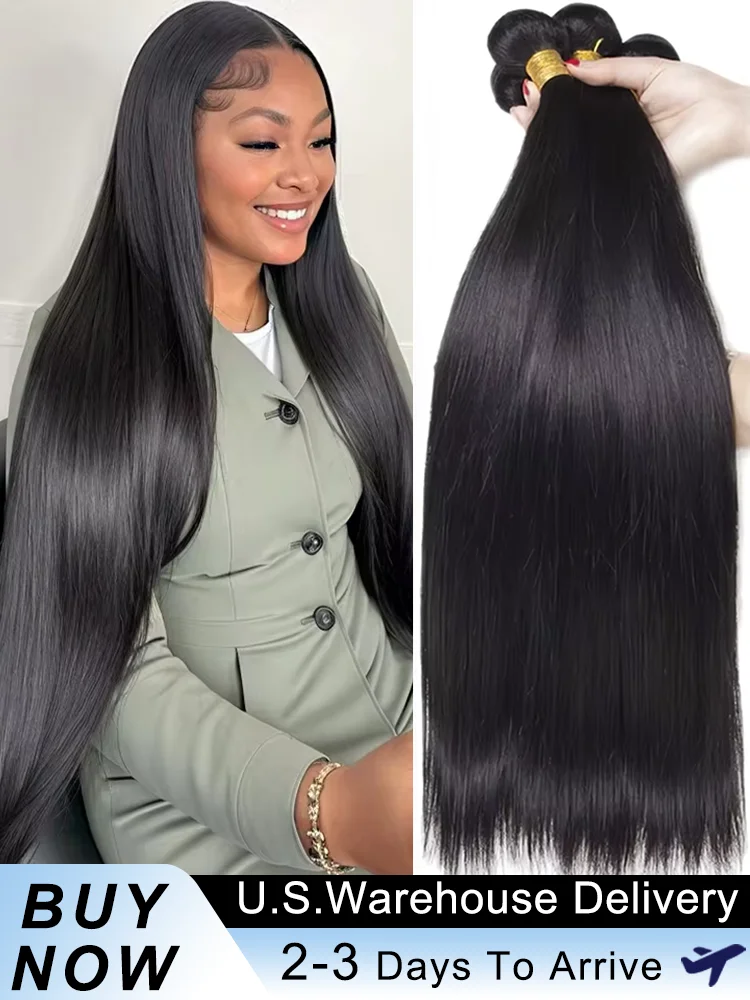 16A 버진 스트레이트 인모 헤어 번들 30 40인치 14A 브라질리언 100% 무가공 3 4 5개 묶음 생모 연장 여성용