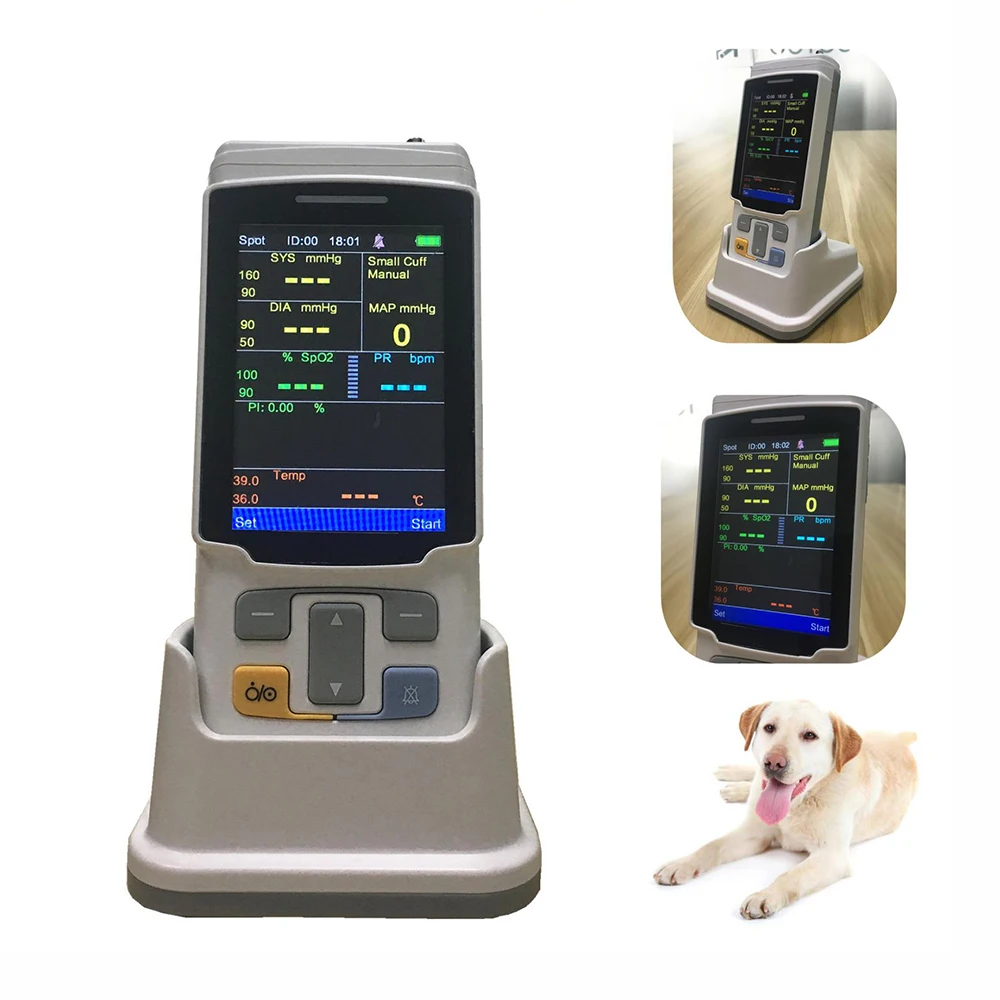 Handheld Vital Sign Monitor Portable Vital Signs Monitor Multi-parameter Patient Monitor with PC Software for Pets and Human.