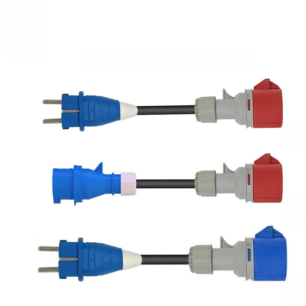 Khons 32A Rot CEE Buchse Stecker Auf 16A Phase Adapter 7KW 22KW Buchse Stecker Für Elektrische
