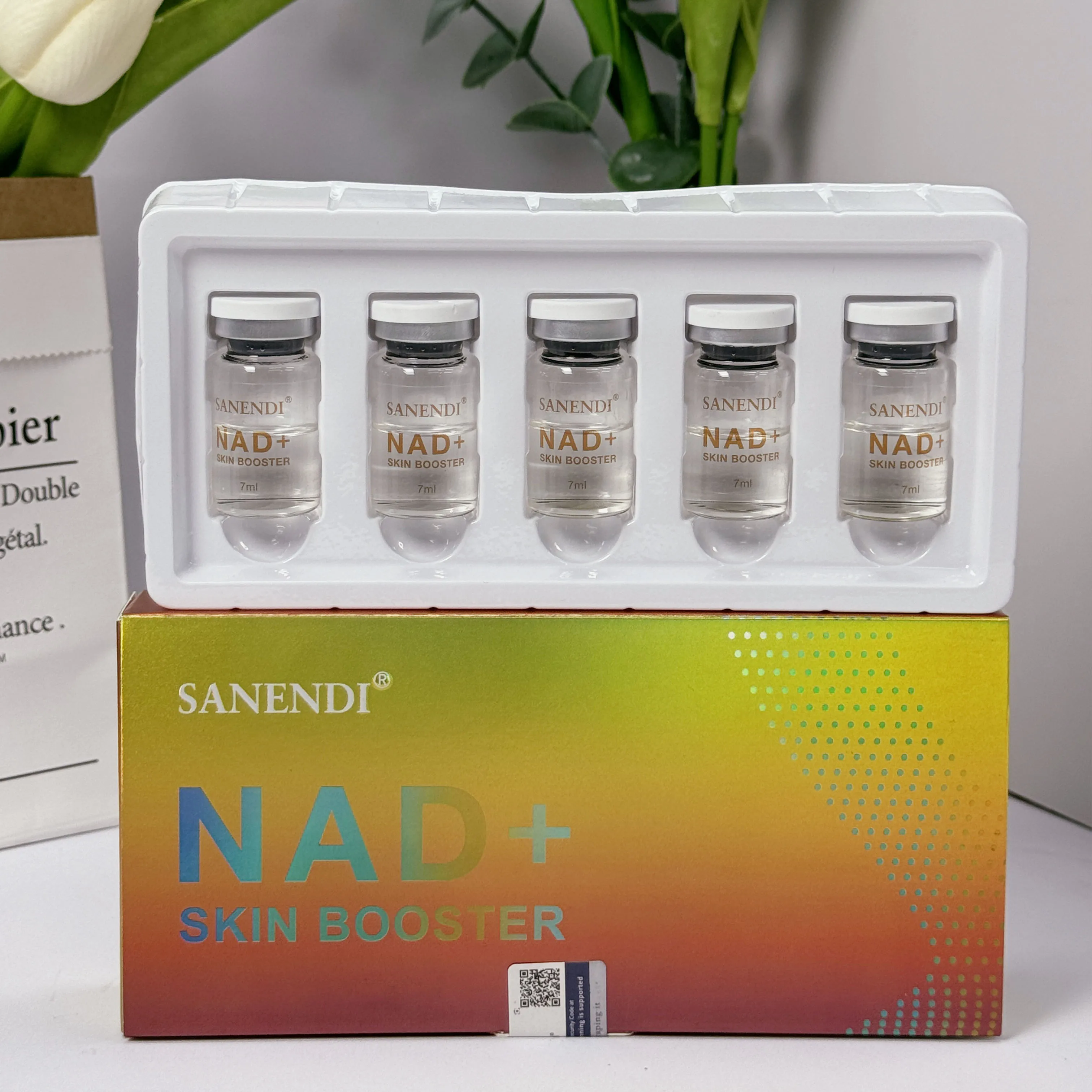 SANENDI Exoo NAD+ Skin Booster Hyaluronic Acid Serum GSH Vita Essence Collagen Peptide Korean Skin Care Smoothing Beauty Product