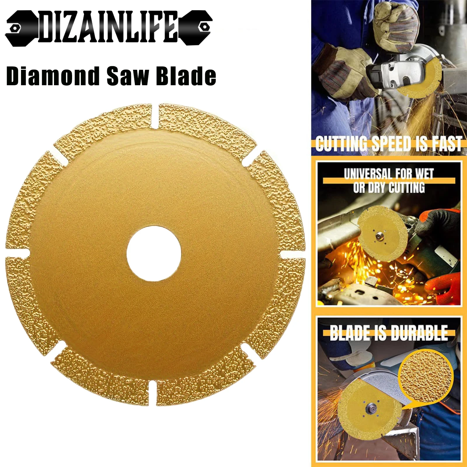 Diamond Tile Saw Blade Metal Rebar Metal Granite Marble Ceramics Cutting Discs 100mm 20mm Angle Grinder Disk Cutting Wheel