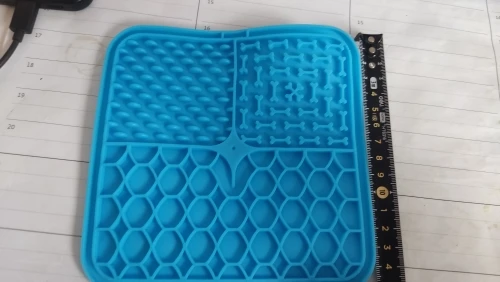 Customer review photo for Dog Lick Mat with Suction Cups
