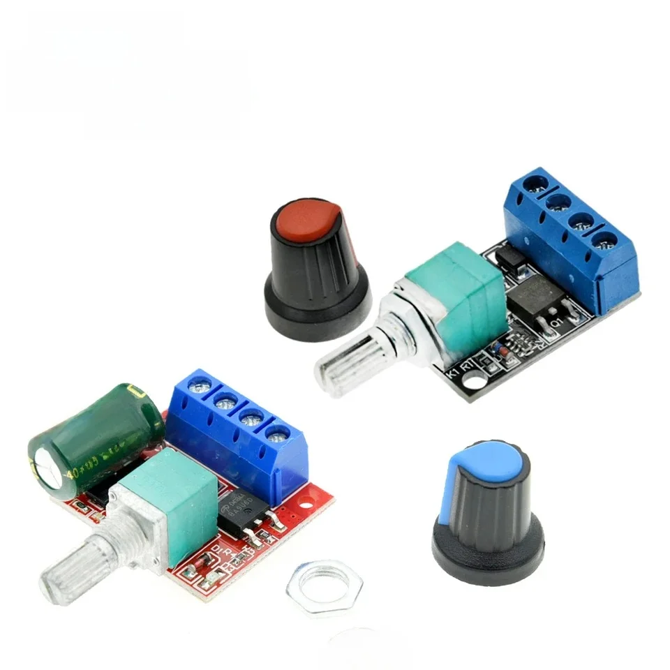 Mini 5A 10A 90W PWM 12V DC moduł regulatora prędkości silnika DC-DC 4.5V-35V regulowany regulator sterujący przełącznik gubernatora 24V — zdjęcie 2