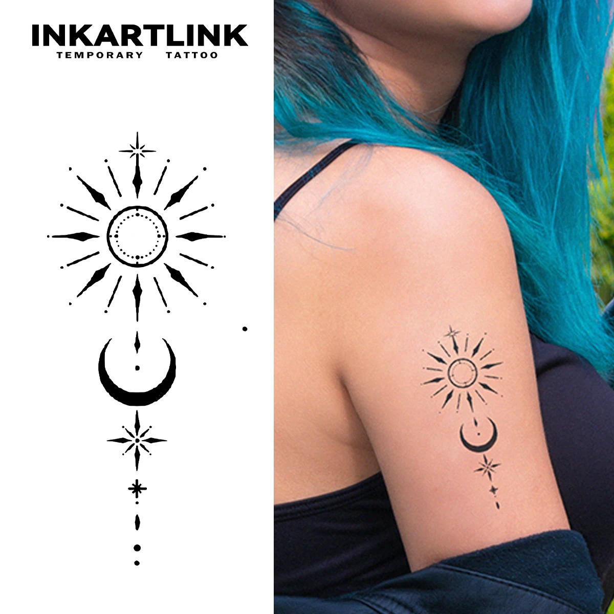 Tatuajes Del Sol Y La Luna - AliExpress