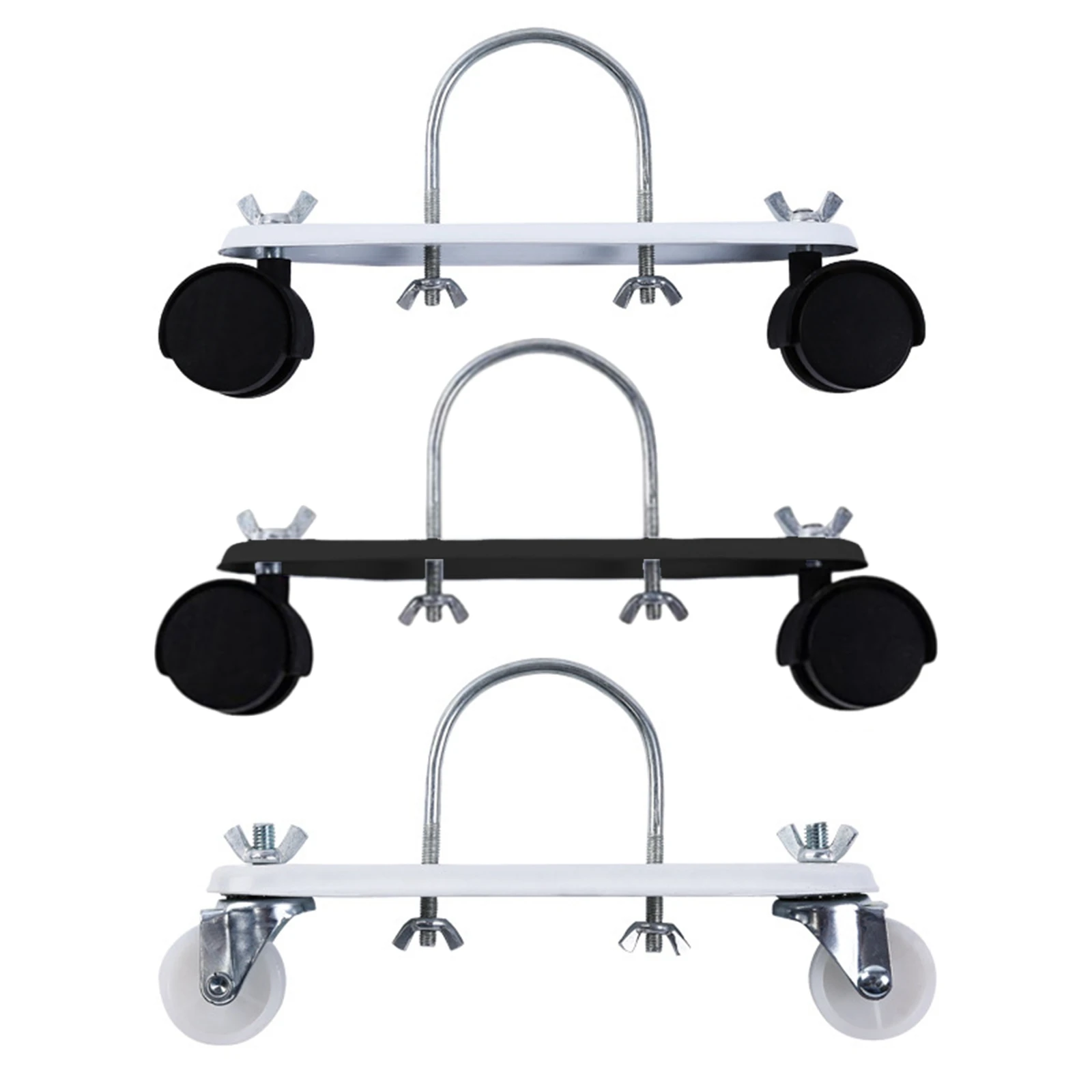 2 Pieces Electric Heater Caster Frame Base Simple Installation Replace Parts Carbon Steel Length 21cm Replacements Accessory