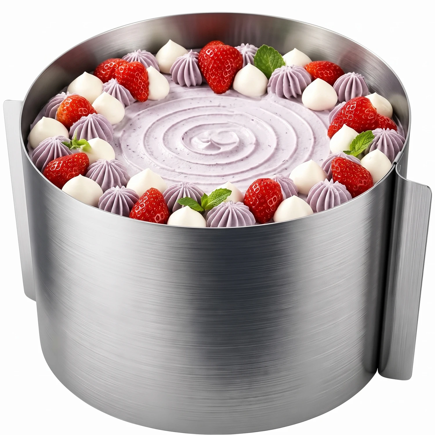 Leeseph Cake Mold Ring - Adjustable Round 6 to 12 Inches Stainless Steel Baking Rings Cake Baking Supplies for Baking Pastry