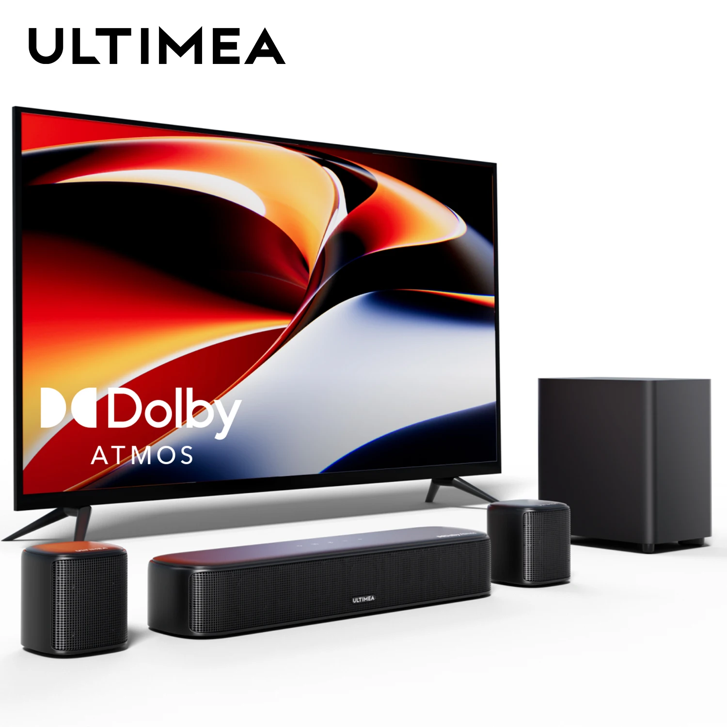 

ULTIMEA 5.1ch SoundBar with Dolby Atmos, APP Control, Home Theater Sound Bar for Smart TV with Subwoofer&2 Surround Speakers