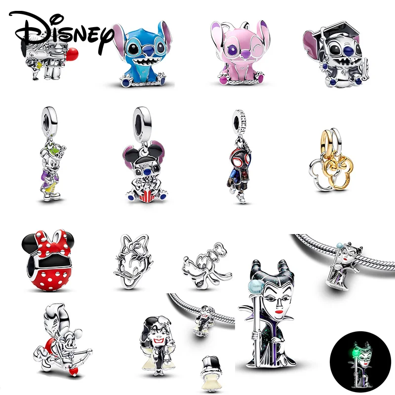 

925 silver Disney variety of Donald Duck, Minnie Mouse, and Flying Apsaras pendant beads suitable for women DIY bracelets, neckl