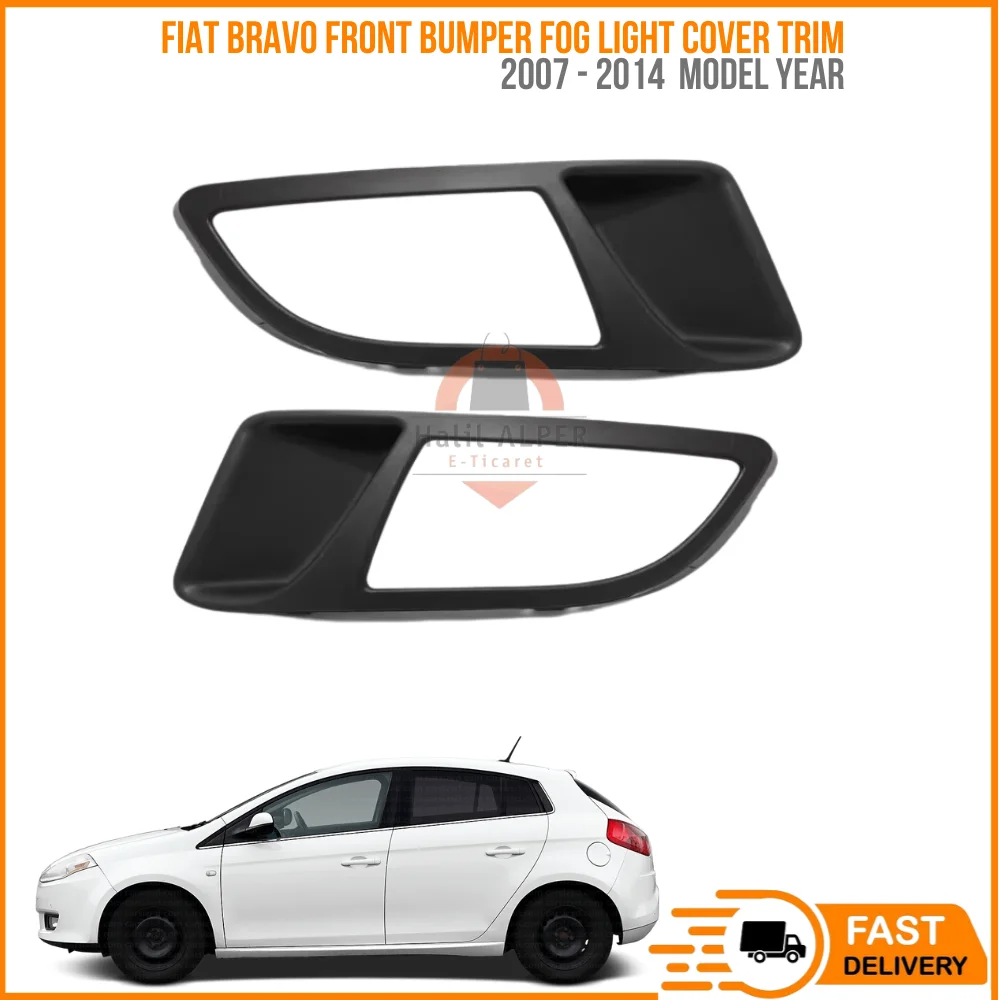 FOR FRONT BUMPER FOG LIGHT COVER TRIM Pair 735441595 FIAT BRAVO 2007 - 2014 car accessories-Free Shipping