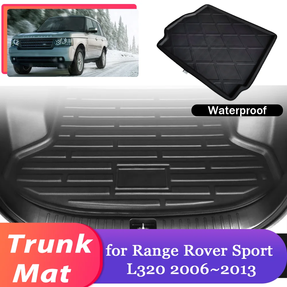 

Коврик для багажника автомобиля для Range Rover Sport L320 2006 ~ 2013 2007, 2008 2009 2010 2011 2012 водонепроницаемый коврик для хранения багажа, коврик для груза, чехол, ковер, аксессуары