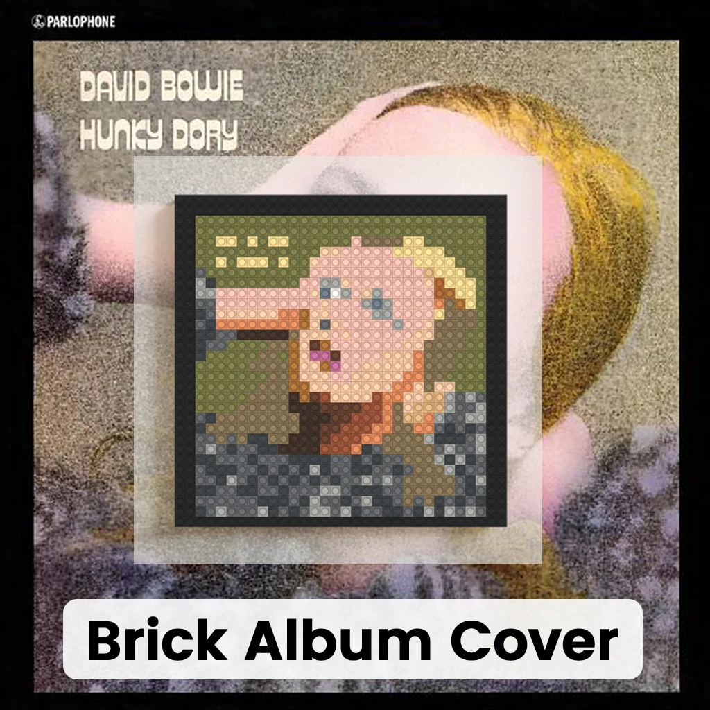 

D-David B-Bowie Poster Music Album Brick Pixel Art Building Blocks Picture Wall Decor