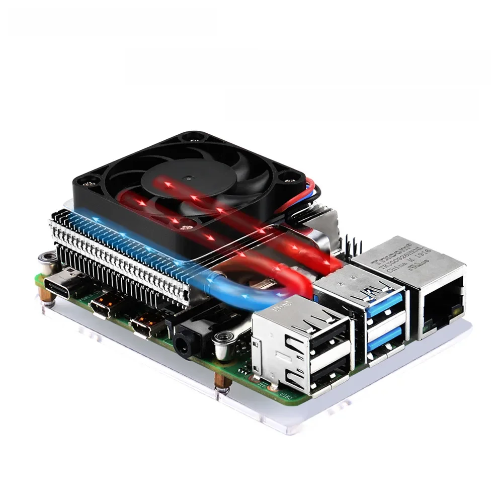 Geeekpi Nowy Ultracienki Niskoprofilowy Radiator Chłodzący CPU Ice Tower do Raspberry Pi 4 B — zdjęcie produktu 7