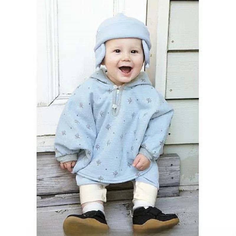 Hooyi Baby chłopcy bluzy kurtki noworodka płaszcz niemowląt Poncho bluza ubrania dla dzieci odwracalny płaszcz dziewczyna kurtki kurtki z polaru — zdjęcie 2