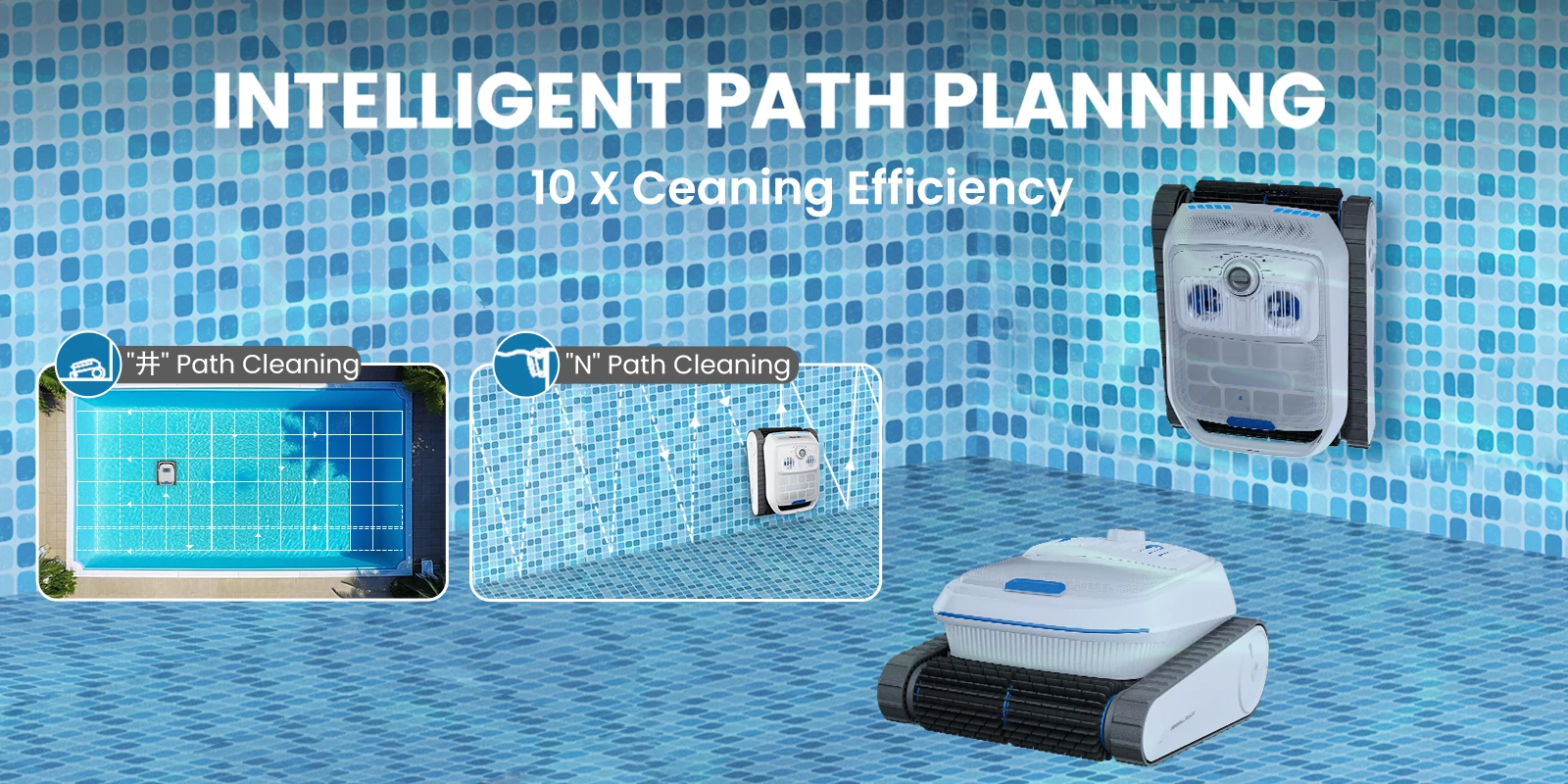 AIRROBO PC200 Roboter-Poolreiniger mit Smart NaviClean Technologie, Automatischer Wandkletter-Poolsauger mit 4L Filter und Auto-Rückkehr für Schwimmbecken – Detail 2
