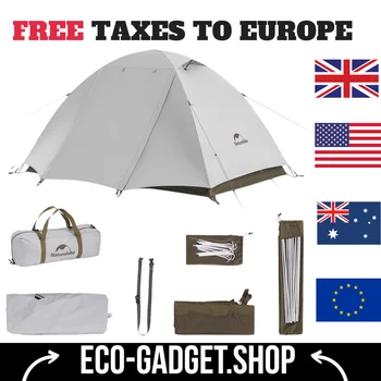 Naturehike Camping Tent 2-3 People Waterproof UPF50+ Camping Tent Outdoor Ultralight Portable Hiking Trekking Sun Shelter