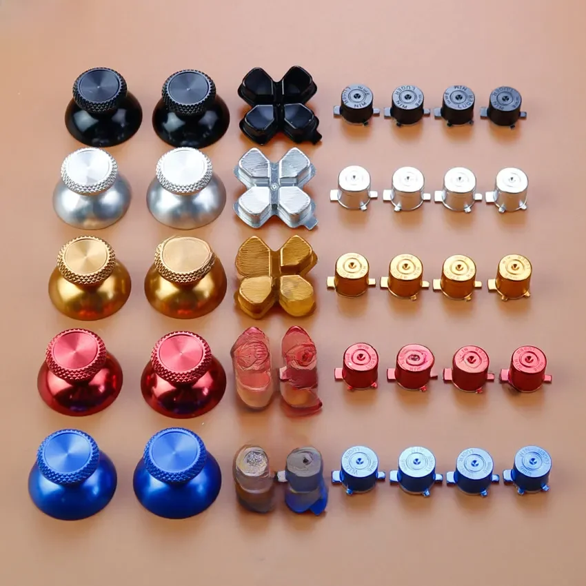 JCD boutons métalliques manettes couvercle de remplacement capuchon de Joystick touches de D-pad bouton ABXY pour contrôleur PS5
