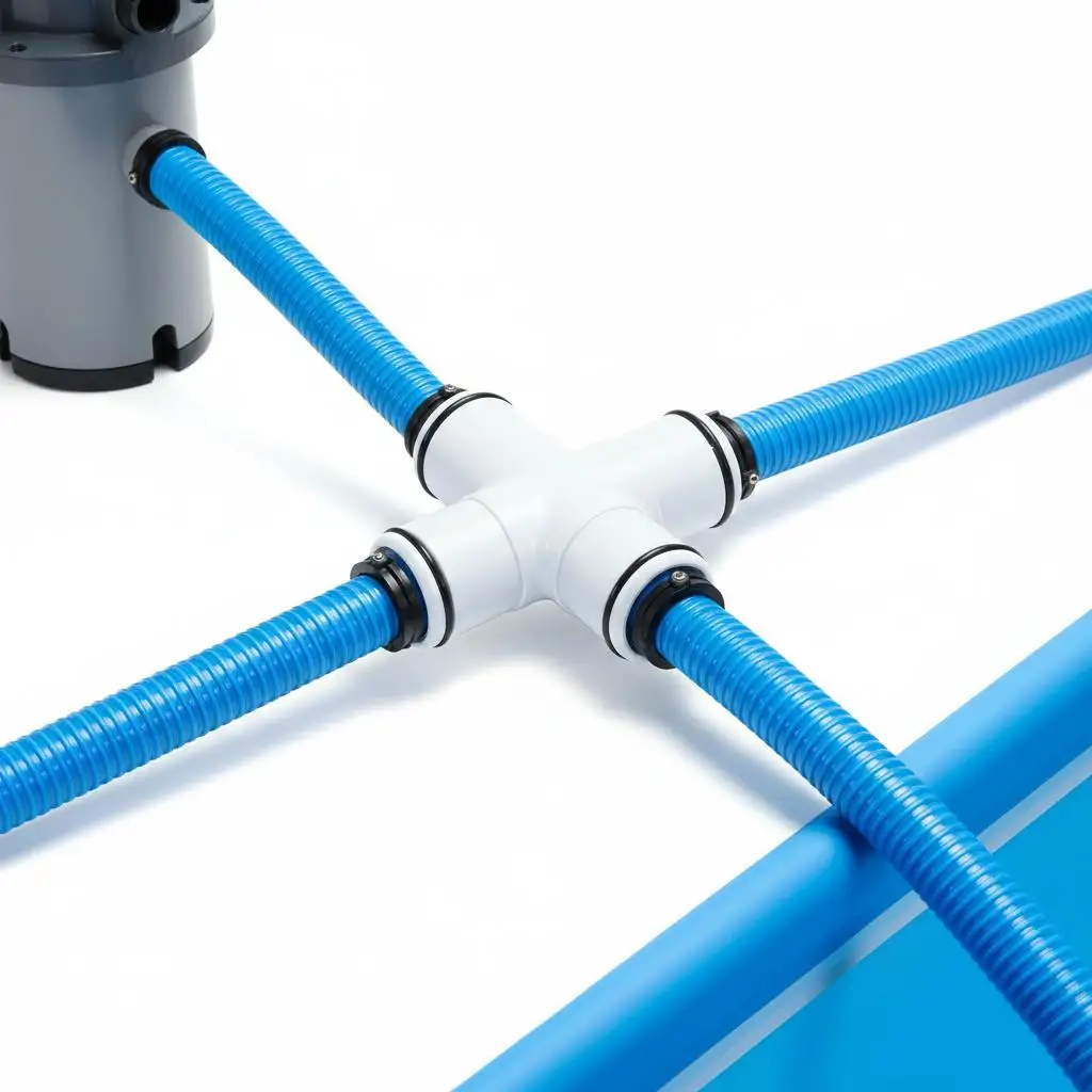 

Pool Filter Pump Hose Connector Easy Install 3 Way Adapter Direct Replaces Spare Parts for Pool Hoses Clamps and Pump Fittings
