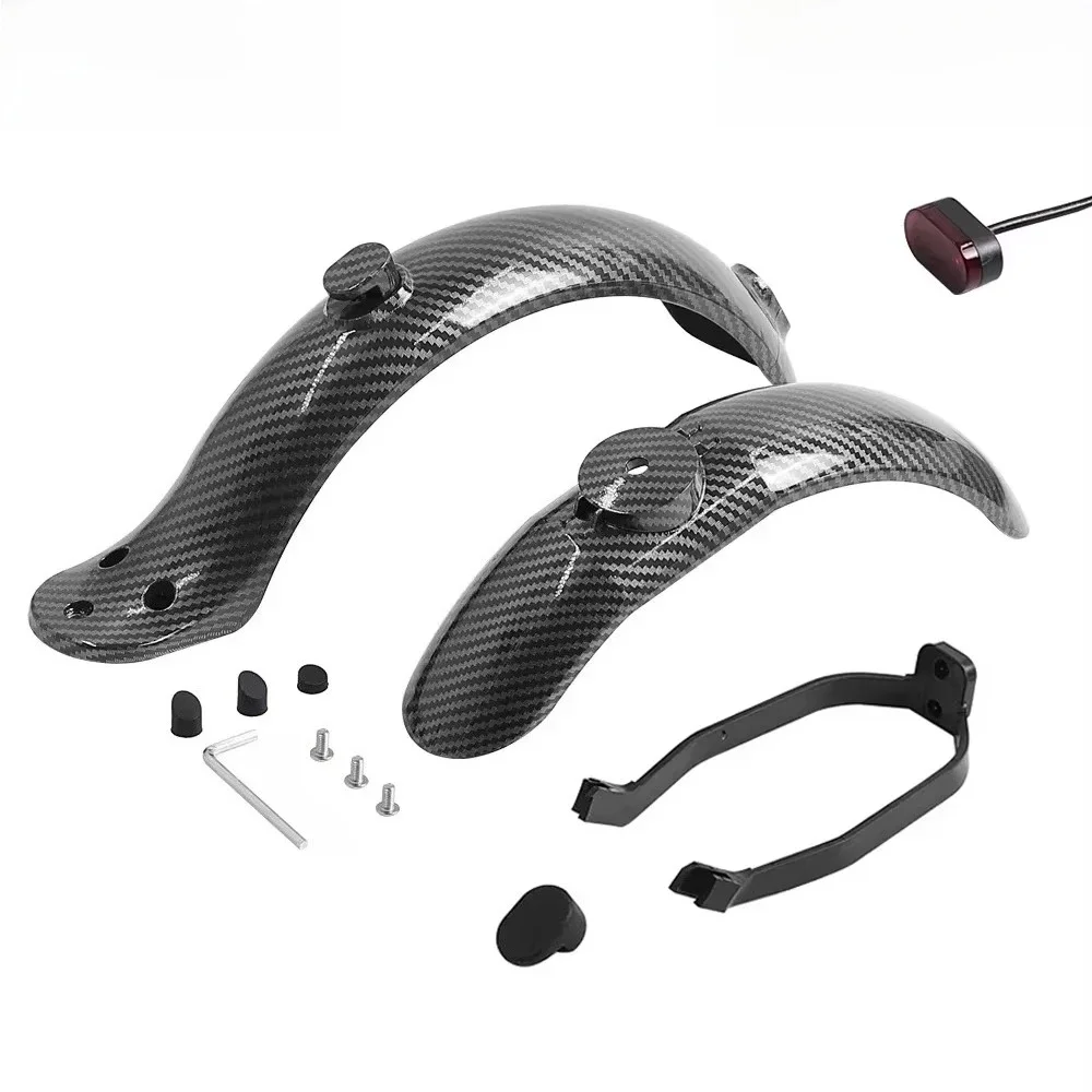 Kit de garde-boue en Fiber de carbone pour Scooter électrique Xiaomi M365 /M365 Pro, ensemble de supports anti-éclaboussures pour pneus de garde-boue arrière durables de qualité supérieure