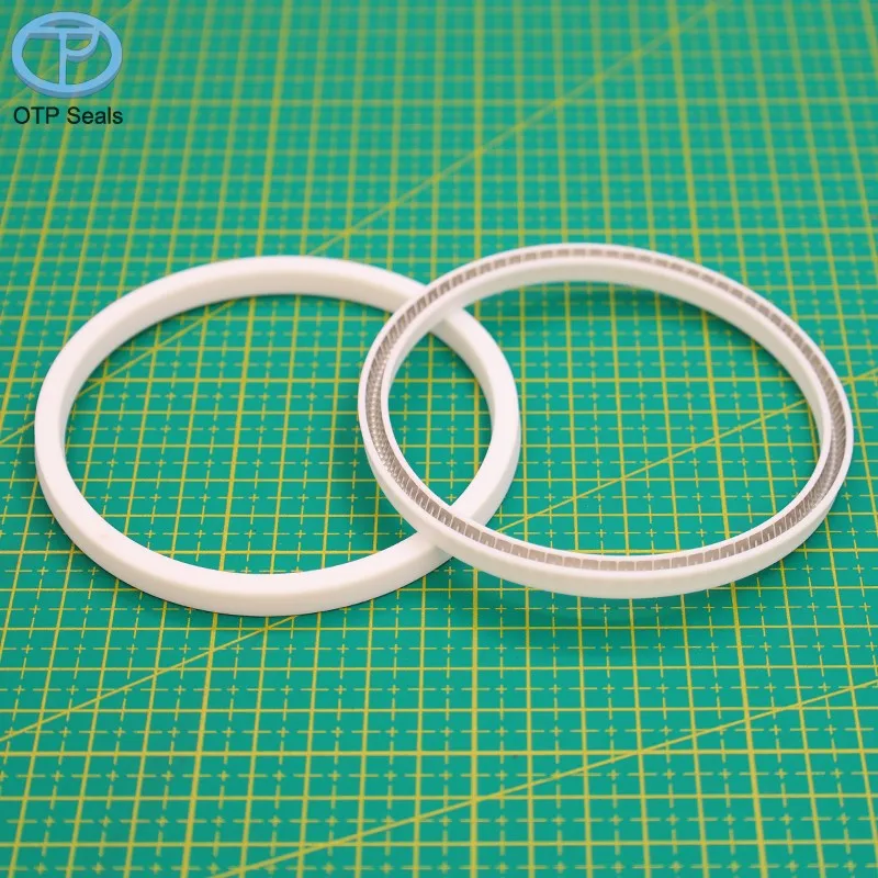 Spring seal ring for Shaft PTFE seals Stainless steel 316 V spring Polytetrafluoroethylene shaped part Non-standard customized