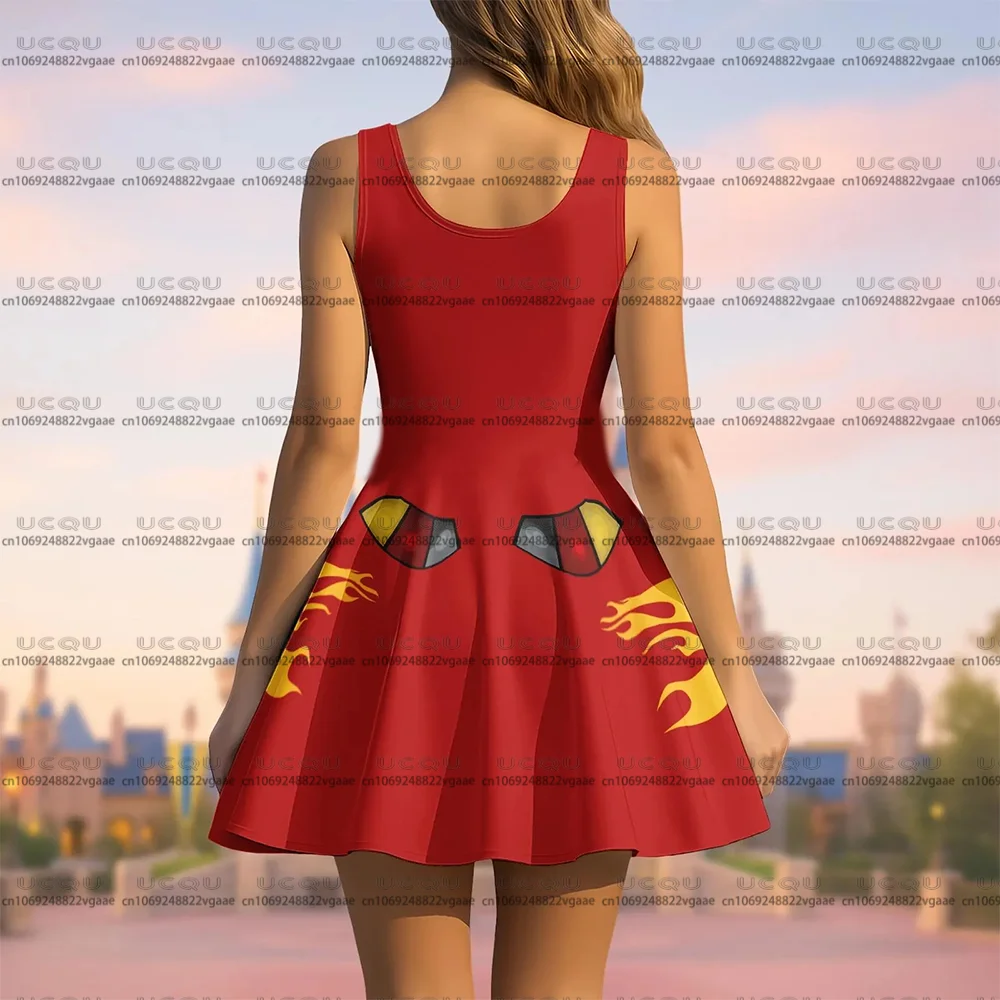 Mädchen MINISO Camisole Pixar T-Shirt Disney Sexy Rock Toy Story Tank Tee Toy Story Crop Top Geschenk Y2k Cosplay Kleid 95 McQueen