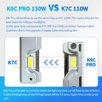 DAWNKNIGHT K9C Pro H7 H4 H11 lampe à LED plus grand Tube de cuivre lumières Led H1 HB3 9005 HB4 9006 12V pour ampoule de phare LED de voiture 3