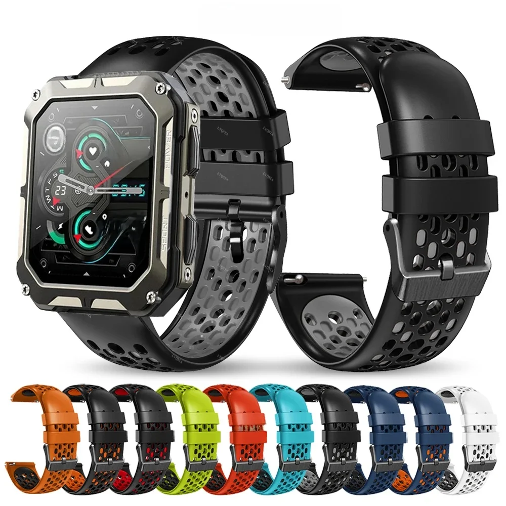 Pour C20Pro bracelet de montre intelligente hommes remplacement bracelet en Silicone Bracelets pour montres pour C20 Pro Sport Smartwatch bande