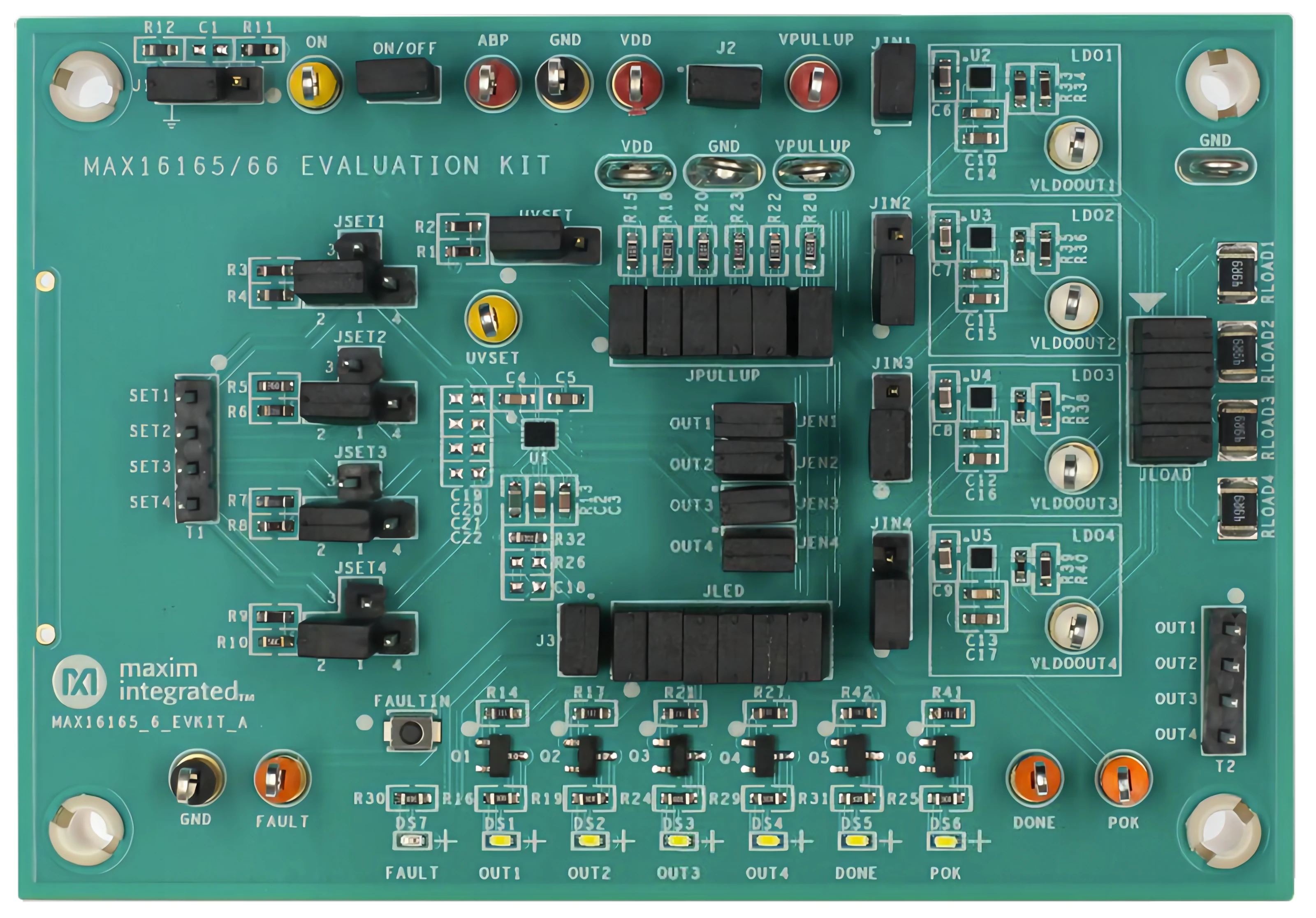 MAXIM INTEGRATED MAX16166EVKIT Evaluation Kit, MAX16166, Sequencer / Supervisor, Power Management