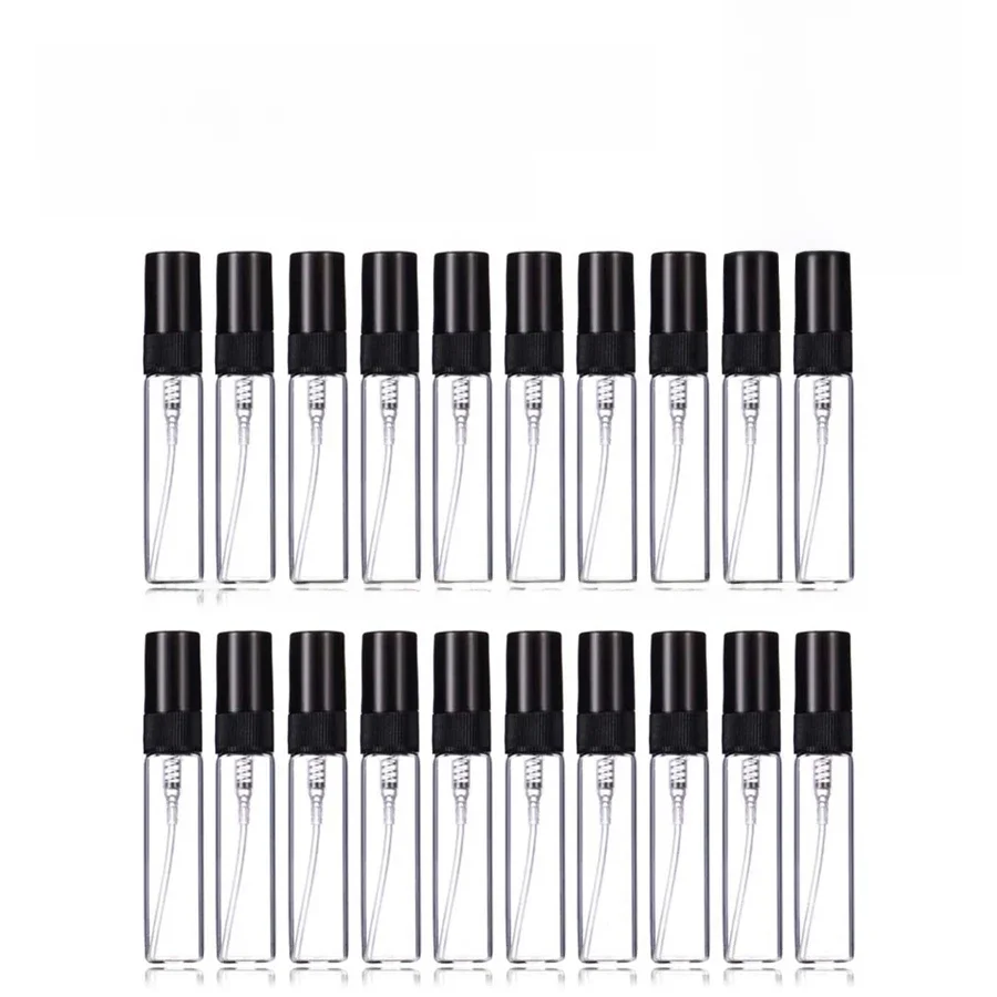 Mini bouteilles en verre vaporisateur de parfum de 5ml, 20 pièces, 4 accessoires, avec 20 flacons pulvérisateurs, 2 entonnoirs, 2 compte-gouttes