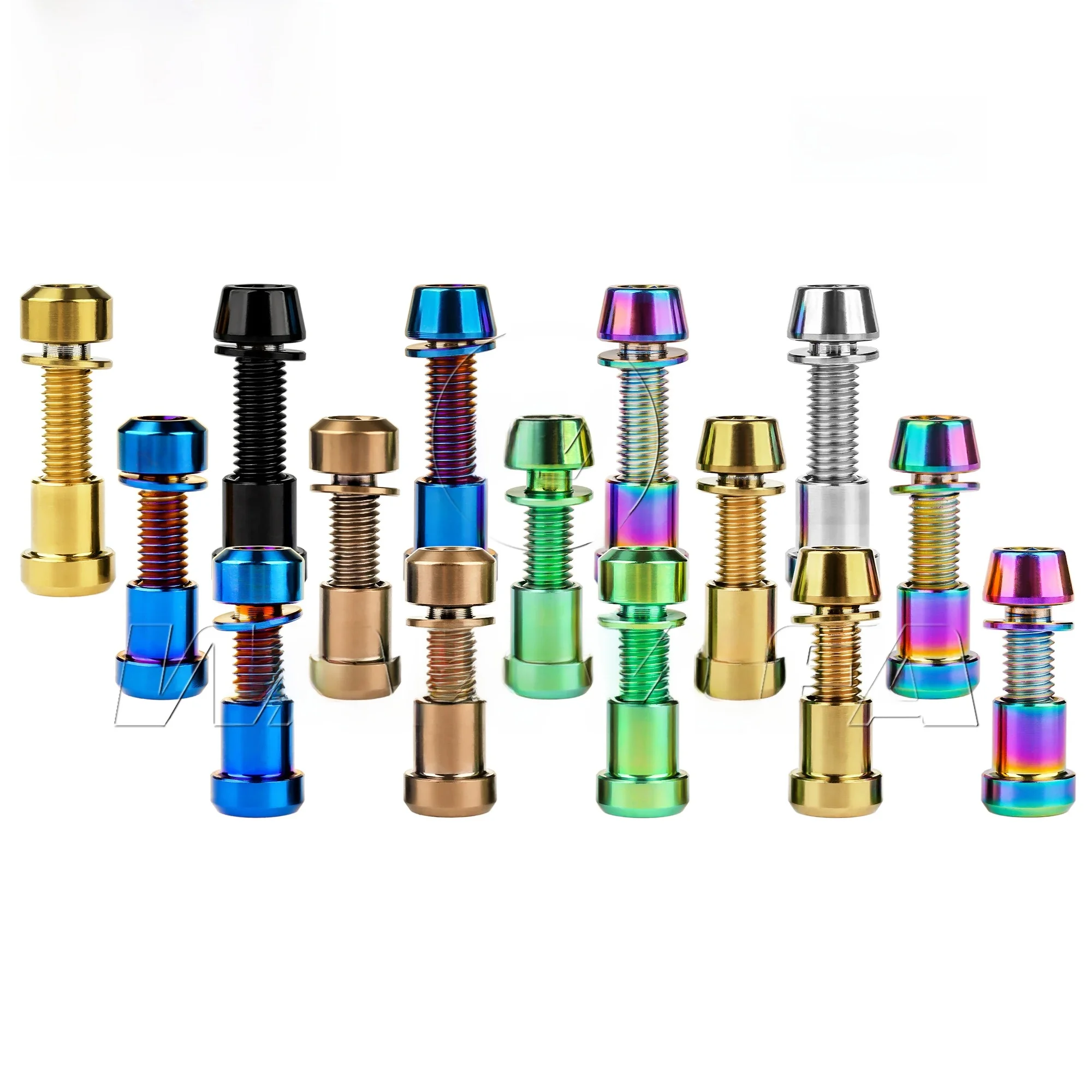 AliExpress Wanyifa 2sets Titanium Bolt M5x16 18 20mm Screws & Nuts Set for Bike Bicycle Handlebar Stem Rear Lock Front Fork Ti Fasteners
