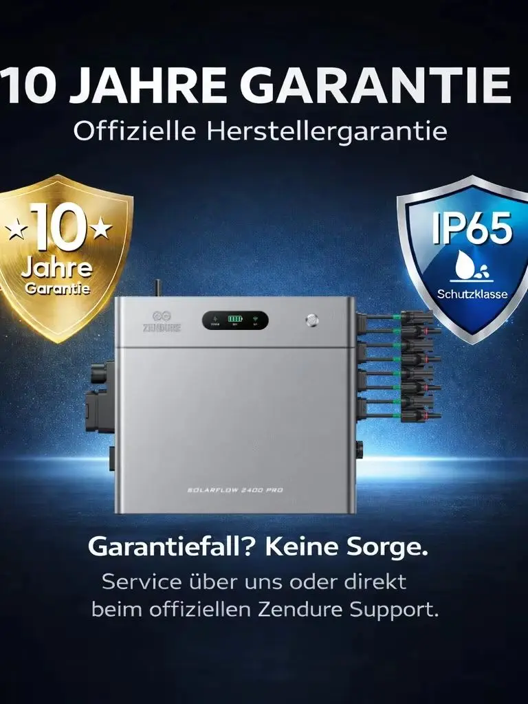 Zendure SolarFlow 2400 Pro 2,4kWh 2000W Balkonkraftwerk mit Speicher Komplettset