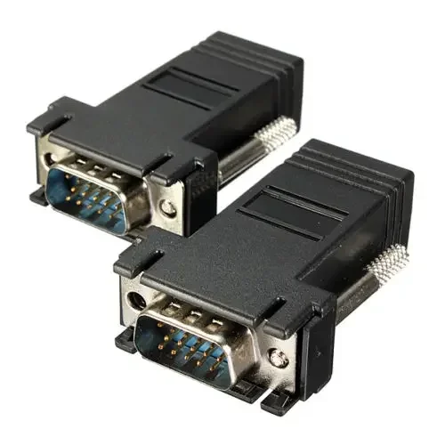 1 szt. Rozszerzacz VGA męski na LAN wideo CAT5 CAT6 RJ45 kabel sieciowy Adap nowy — zdjęcie produktu 2