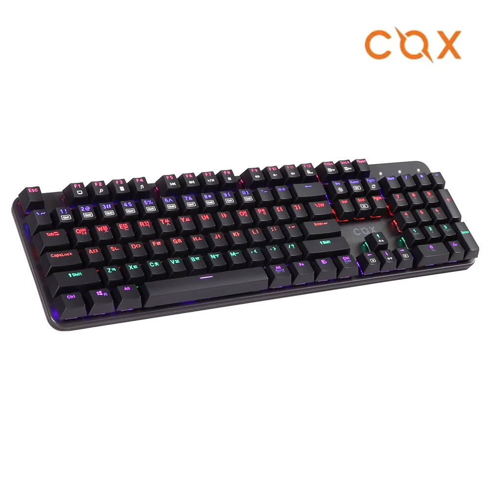 COX COX CK420 Axis Exchange Mechanical LED Gaming Keyboard (Black, Red Axis)