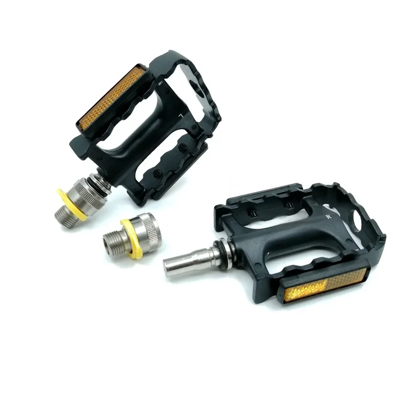 AliExpress NONE For Brompton Folding Bike Quick Release Pedal Aluminum Alloy Bearing Folding Bike MTB Pedals Safety Reflective Pedals