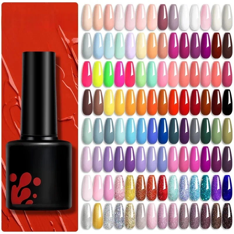 LILYCUTE 129 kolorów 7ML Żelowy lakier do paznokci Nail Supplies Vernis Semi Permanent Nail Art Manicure Soak Off LED UV Gel Nail Varnishes — zdjęcie 2