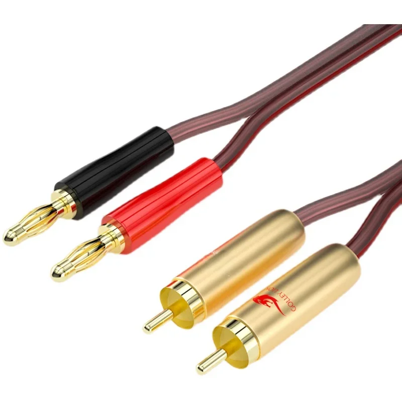 Aktywny kabel głośnikowy Hifi OFC Podwójny RCA do podwójnej wtyczki bananowej 2Y 2.0 Pin do sub-ukłośnika AMP Kabel Soundbox 1M 2M 3M 5M 8M 10M — zdjęcie produktu 7