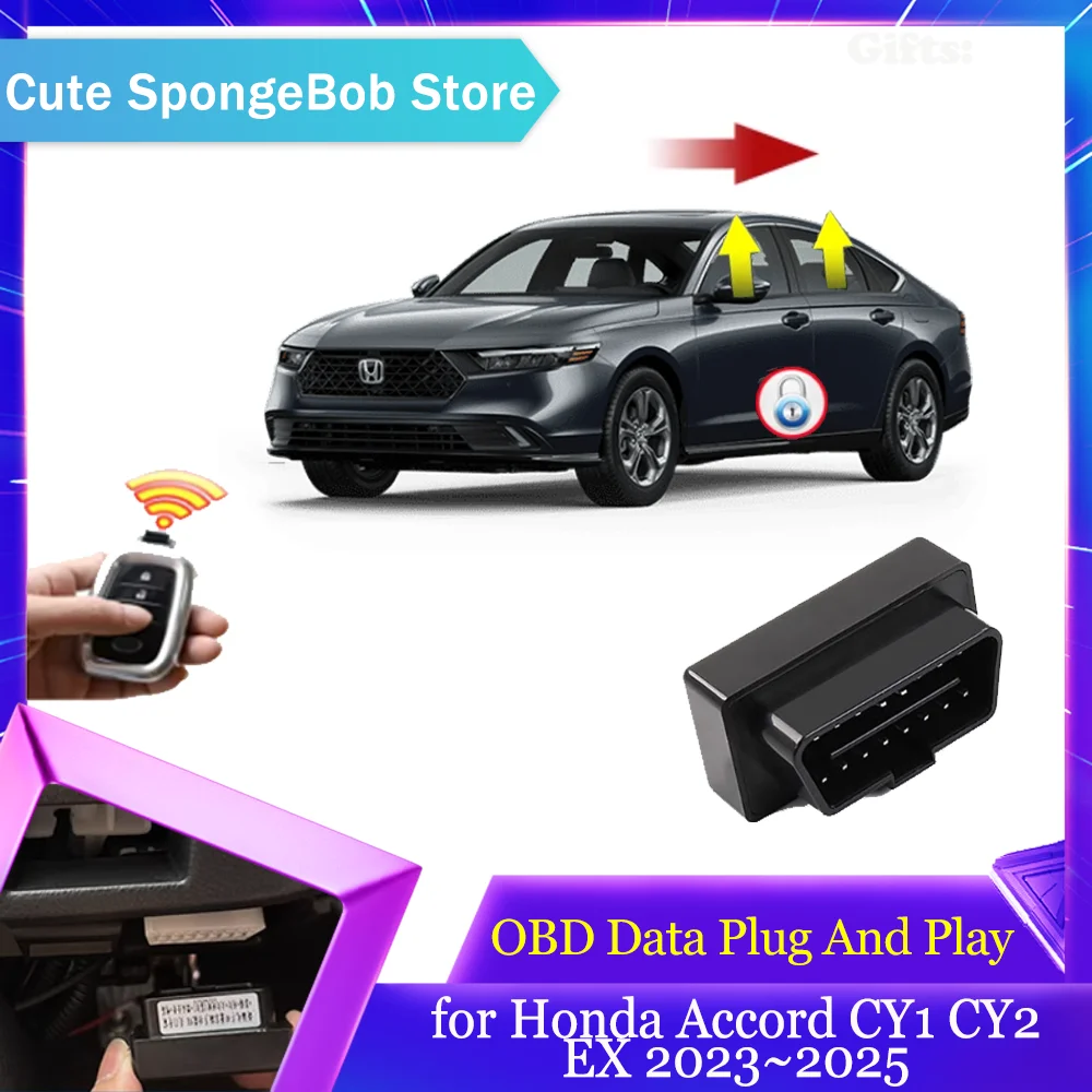 OBD Data Module for Honda Accord CY1 CY2 EX 2023~2025 Window Folding Lifting Speed Lock Door Unlock Plug And Play Accessories